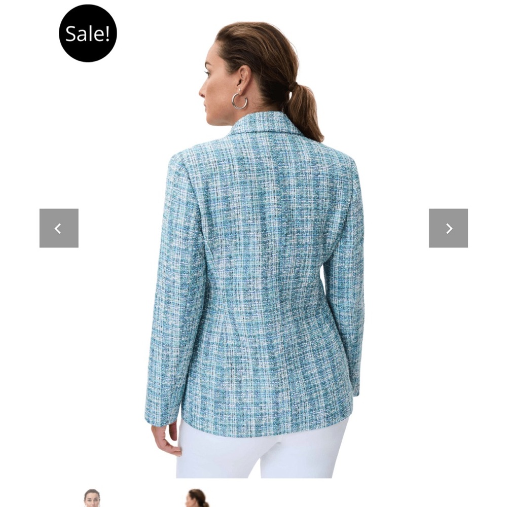 JOSEPH RIBKOFF Double Breasted Tweed Blazer - Picture 2 of 9